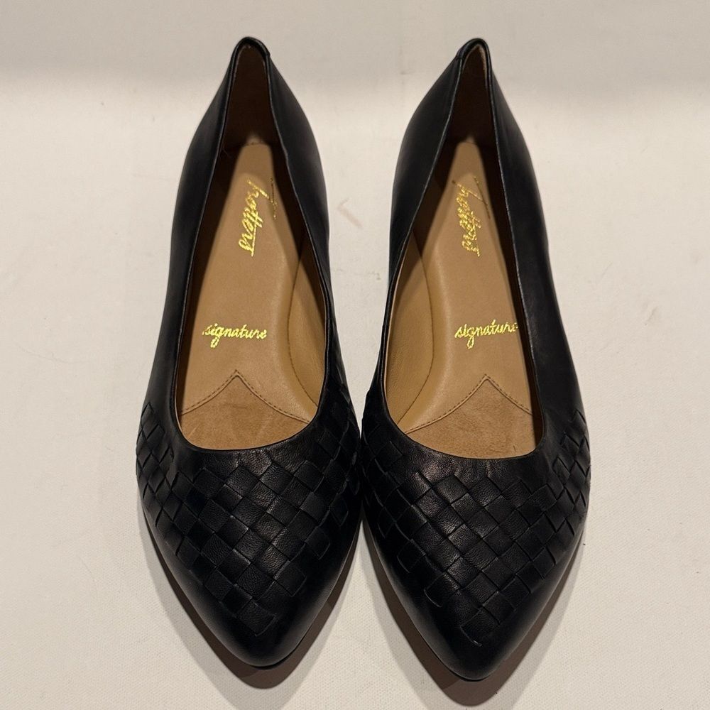 Trotters Black Woven Flats